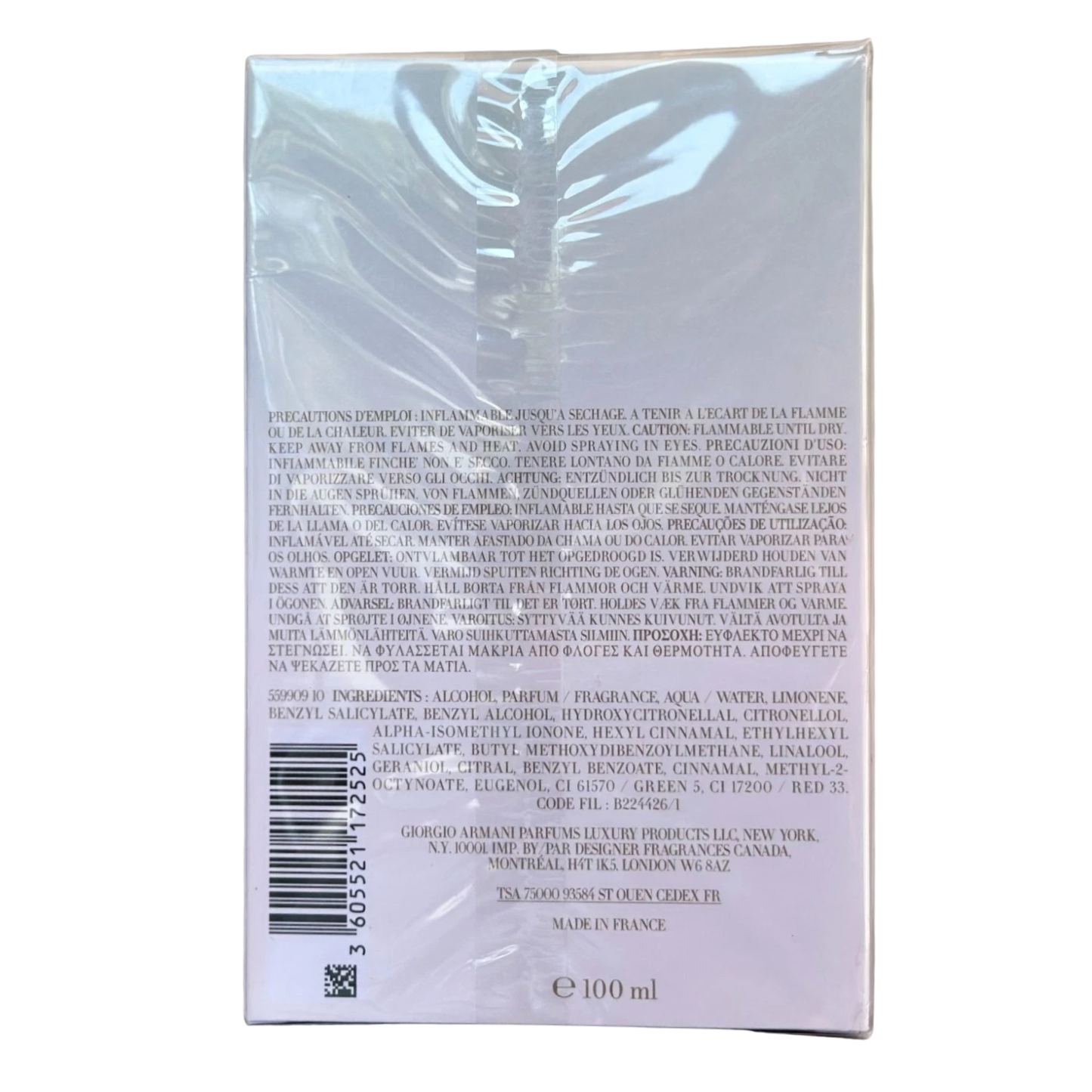 Acqua di Gioia Eau de Parfum for Women 3.4 oz 100ml by Armani Beauty