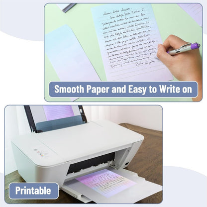 Mr. Pen Stationery Writing Paper Set with Envelopes, 8.18" x 5.5" – Lined Pastel Writing Paper