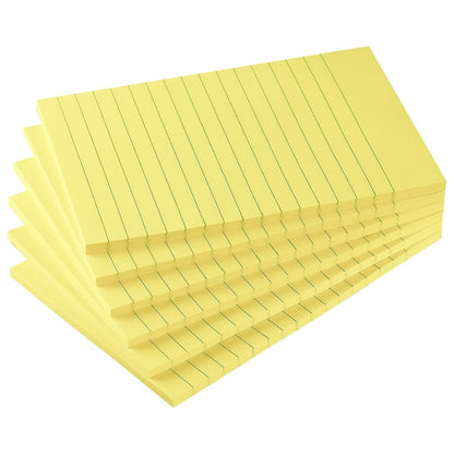 Early Buy Lined Sticky Notes 4 x 6 in, 6 Pads, 45 Sheets/Pad, Yellow