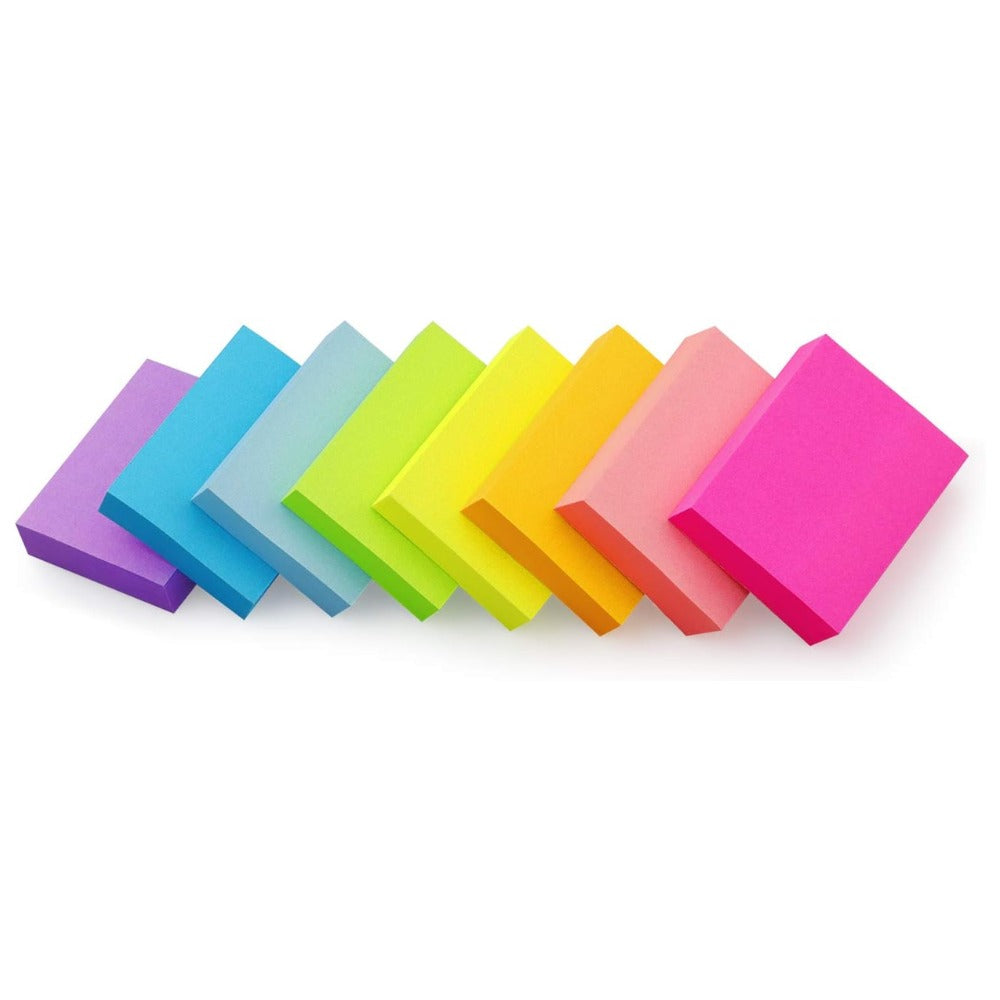 Sticky Notes 1.5 x 2 in, 8 Pads, 100 Sheets/Pad – Bright Colors